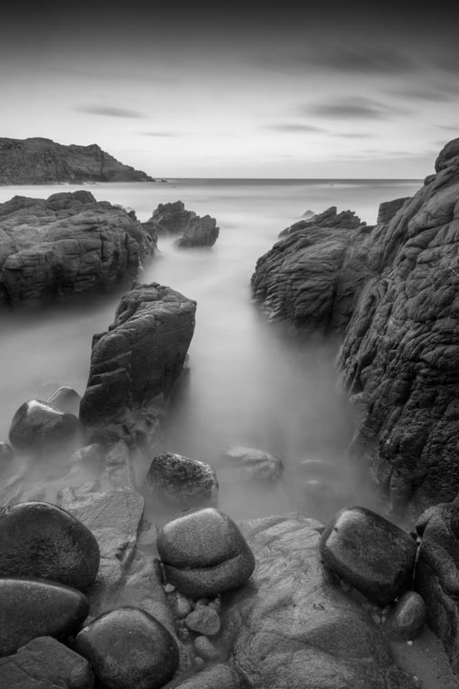 Misty Ocean Rocks by Catalin Baican — canvas wall art