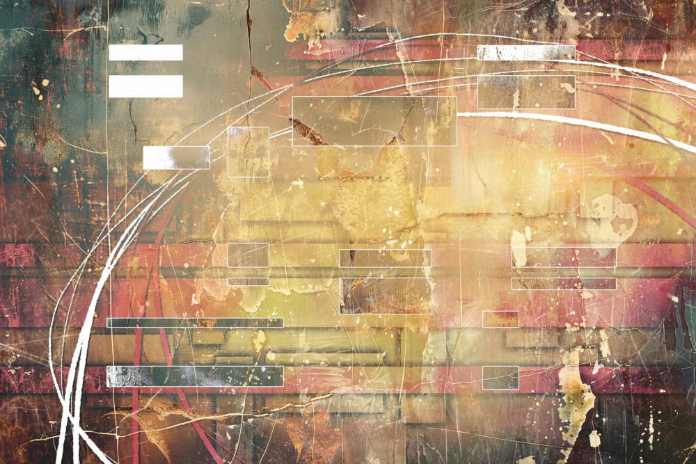 Abstract Geometric Grunge Layers by Rafal Kulik — canvas wall art