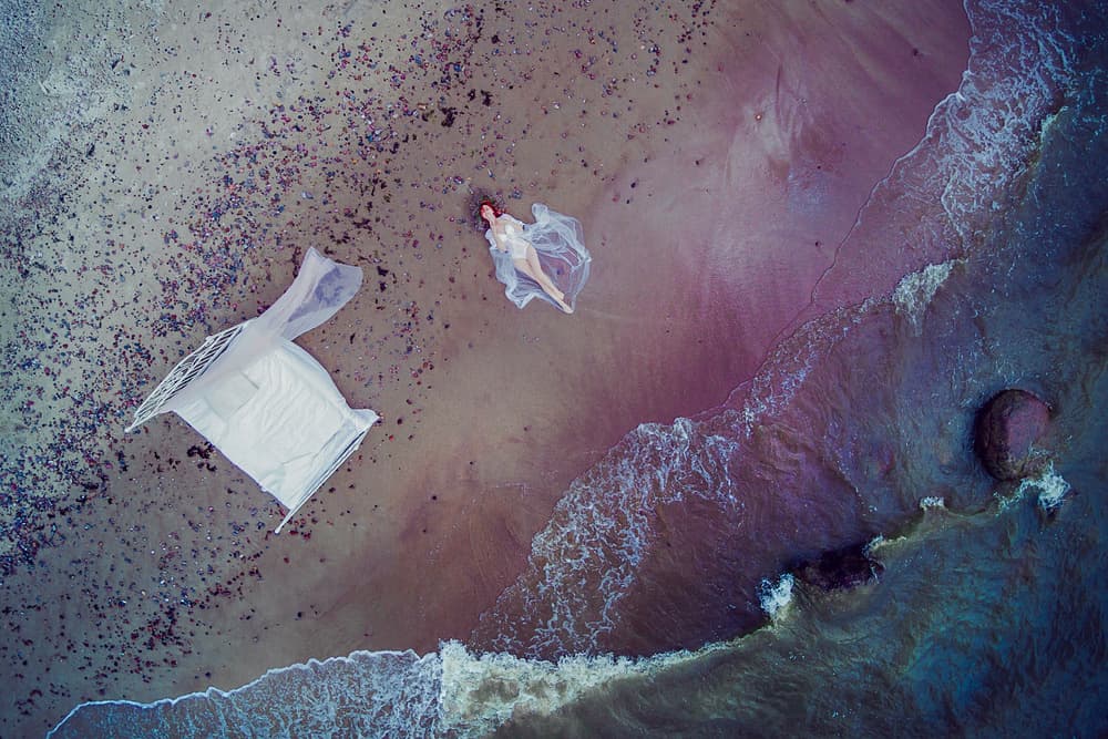 Coastal Dream Bed by Ruslan Bolgov — canvas wall art
