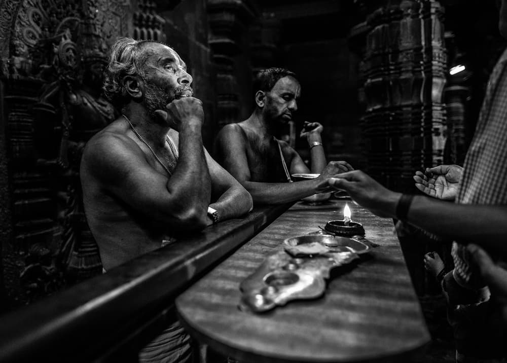 Pensive Temple Devotion by Marco Tagliarino — canvas wall art