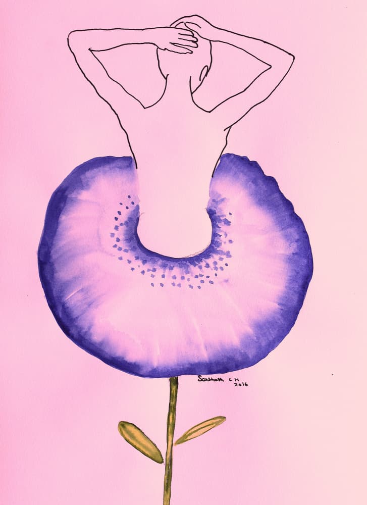 Ballerina Bloom by Santhosh ch — canvas wall art