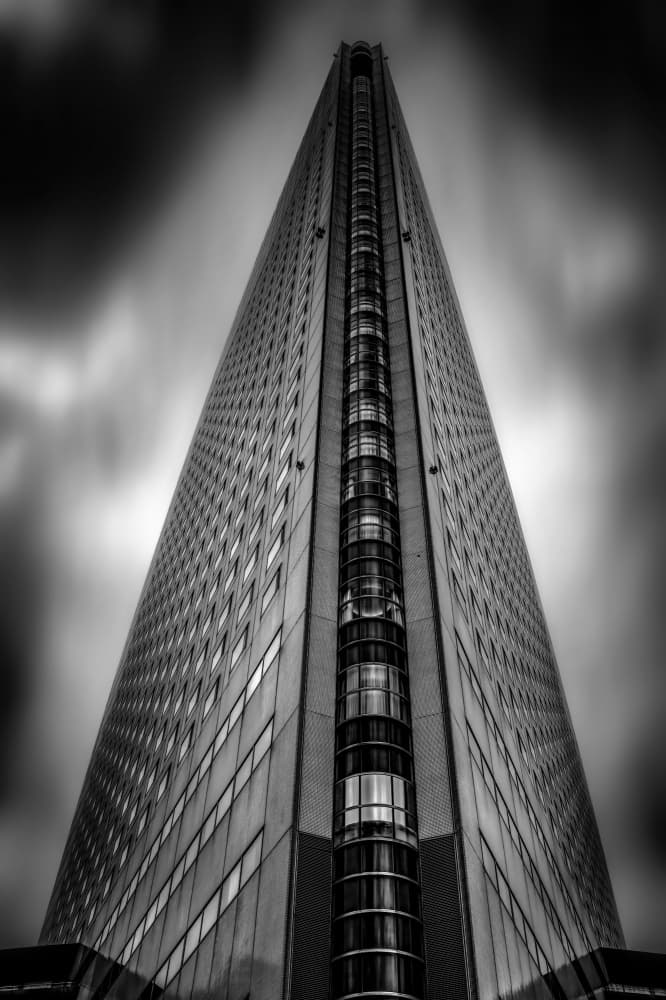 Dramatic Urban Skyscraper by Atsushi Inamura — canvas wall art