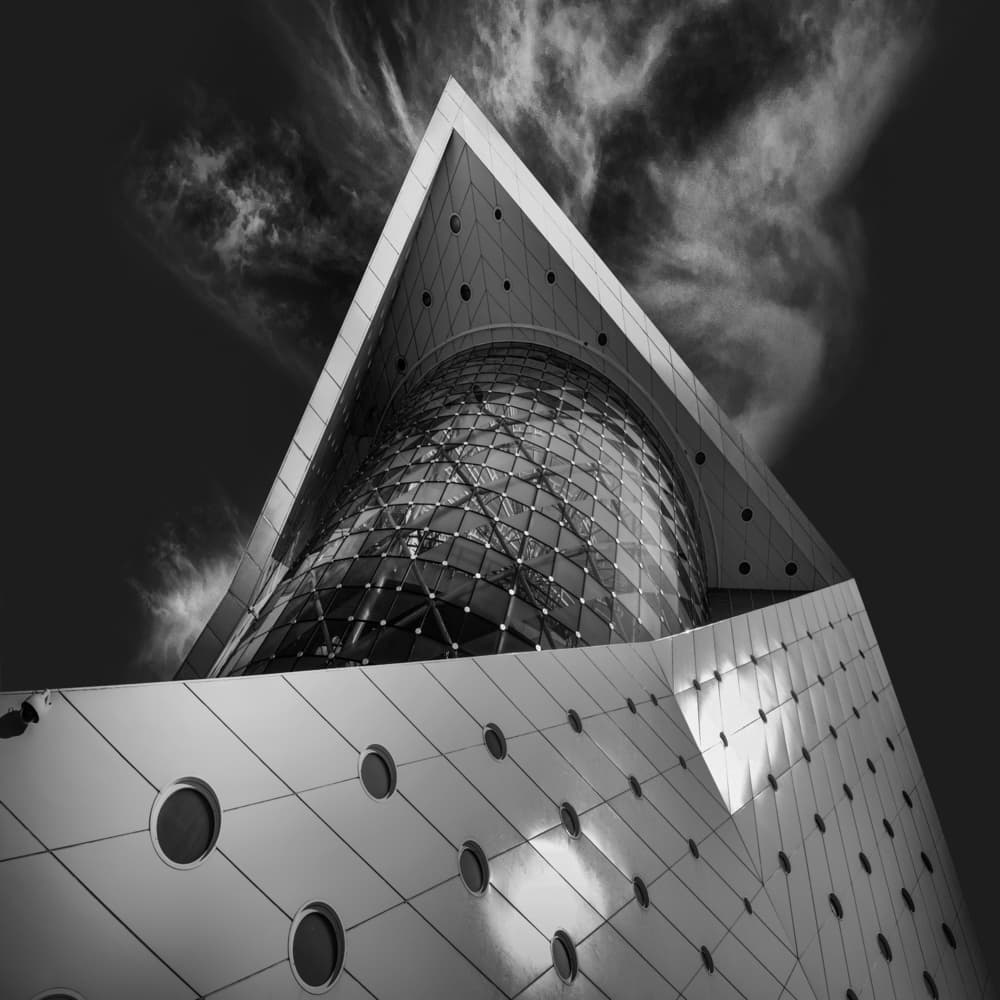 Modern Geometric Skyscraper by Ahmed Thabet — canvas wall art
