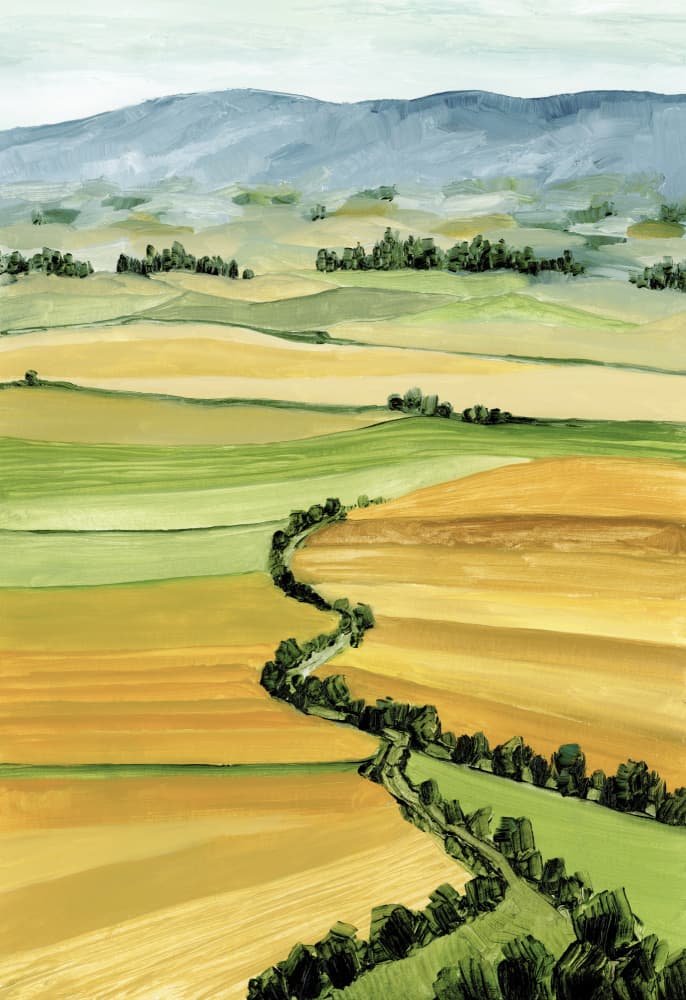 Winding Countryside Road by Rosana Laiz Blursbyai — canvas wall art