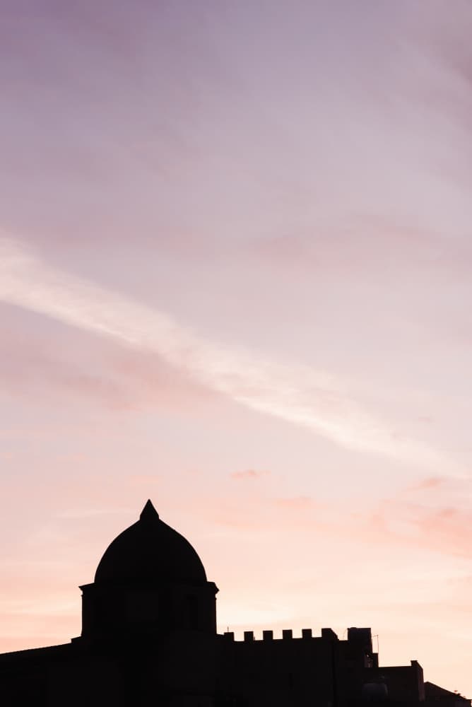 Pastel Sky Dome Silhouette by Photolovers — canvas wall art