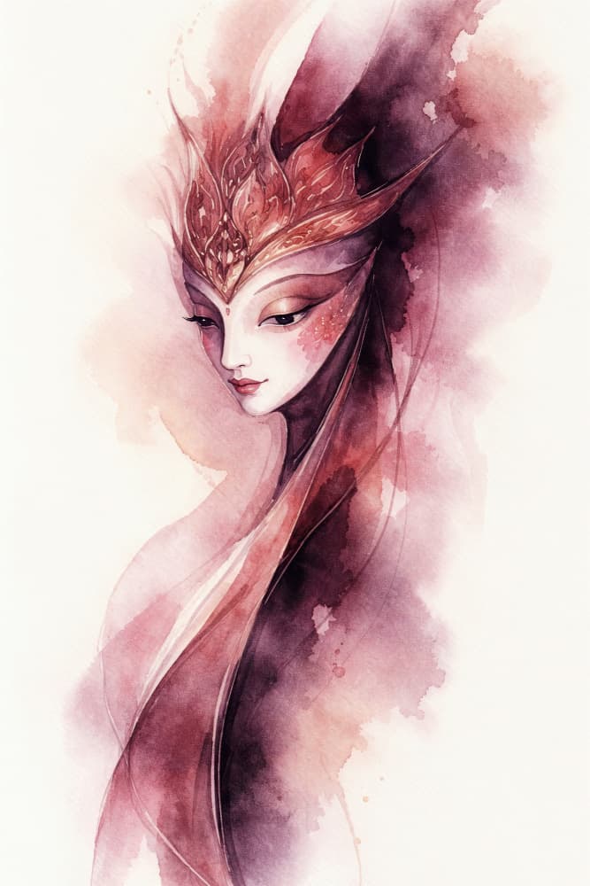 Ethereal Watercolor Portrait by Natalie Bruns — canvas wall art