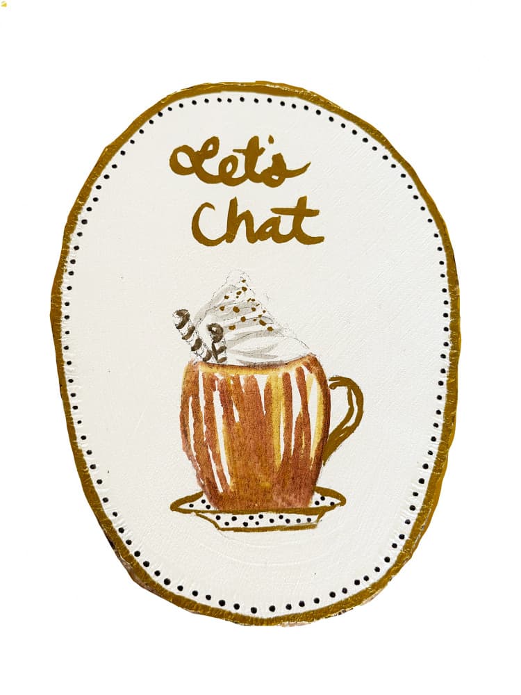 Let's Chat Hot Chocolate by Breanna Megan Studio — canvas wall art