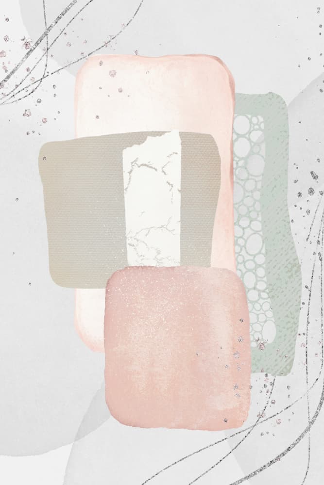 Muted Organic Shapes by Sally Ann Moss — canvas wall art