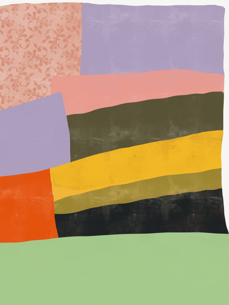 Abstract Layered Landscape by Little Dean — canvas wall art