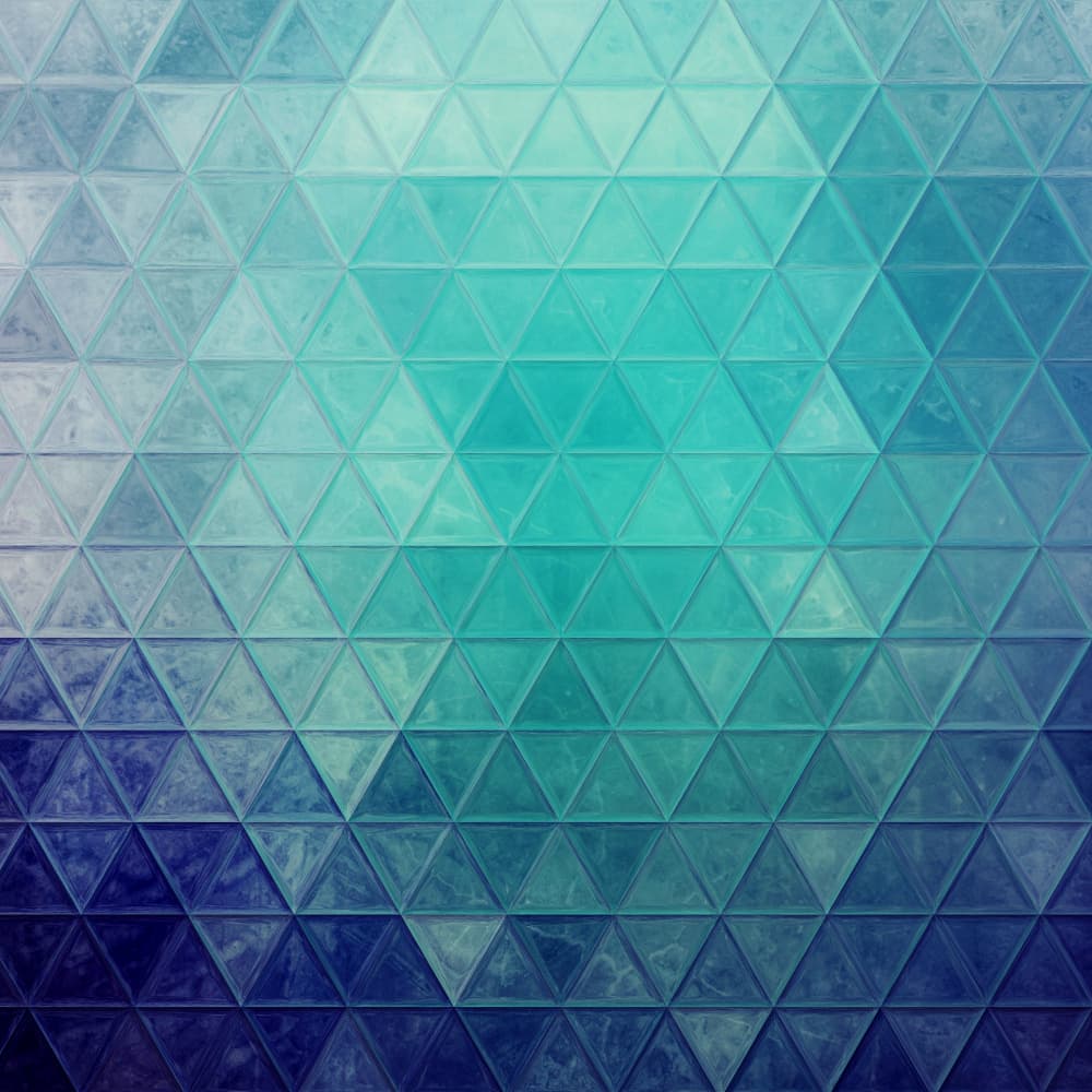 Blue Teal Gradient Triangles by Justyna Jaszke — canvas wall art