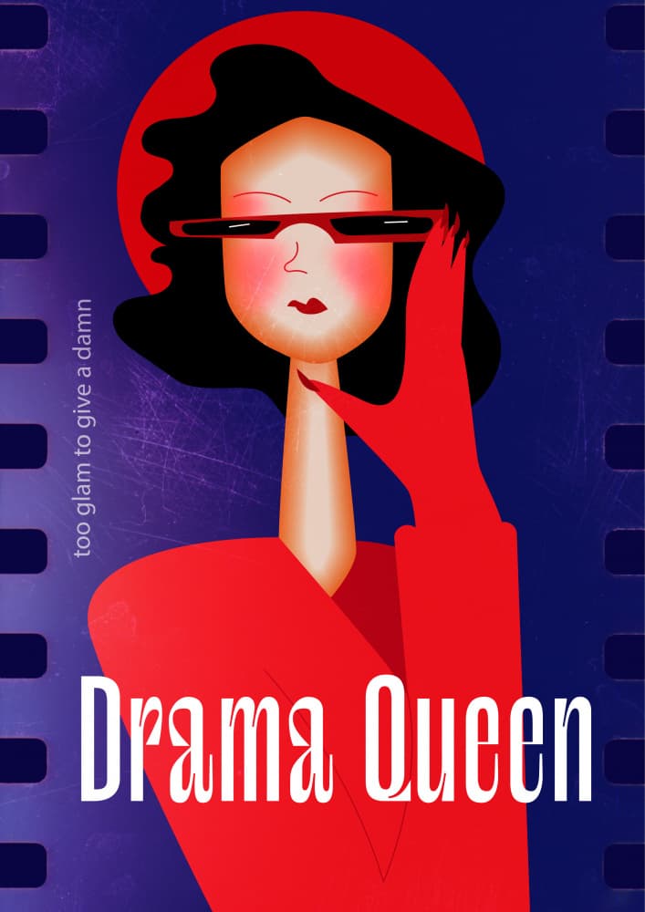 Drama Queen Noir by Christina Misuro — canvas wall art
