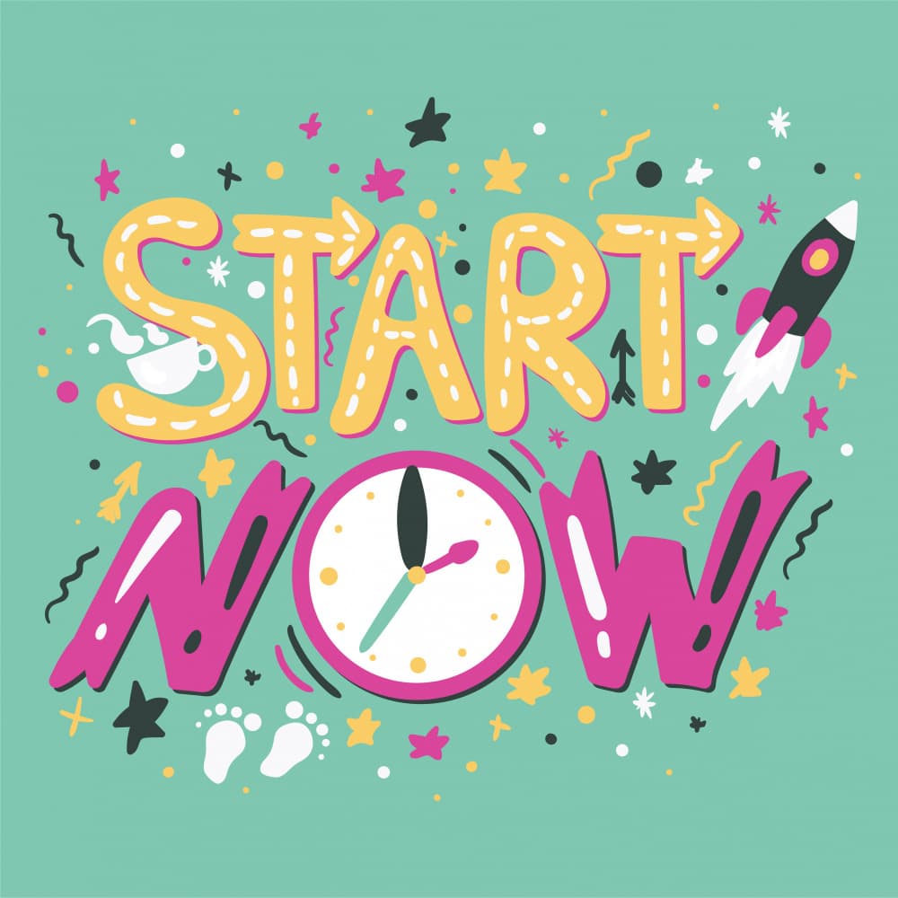 Start Now Motivation by Marika Barsrsind β canvas wall art