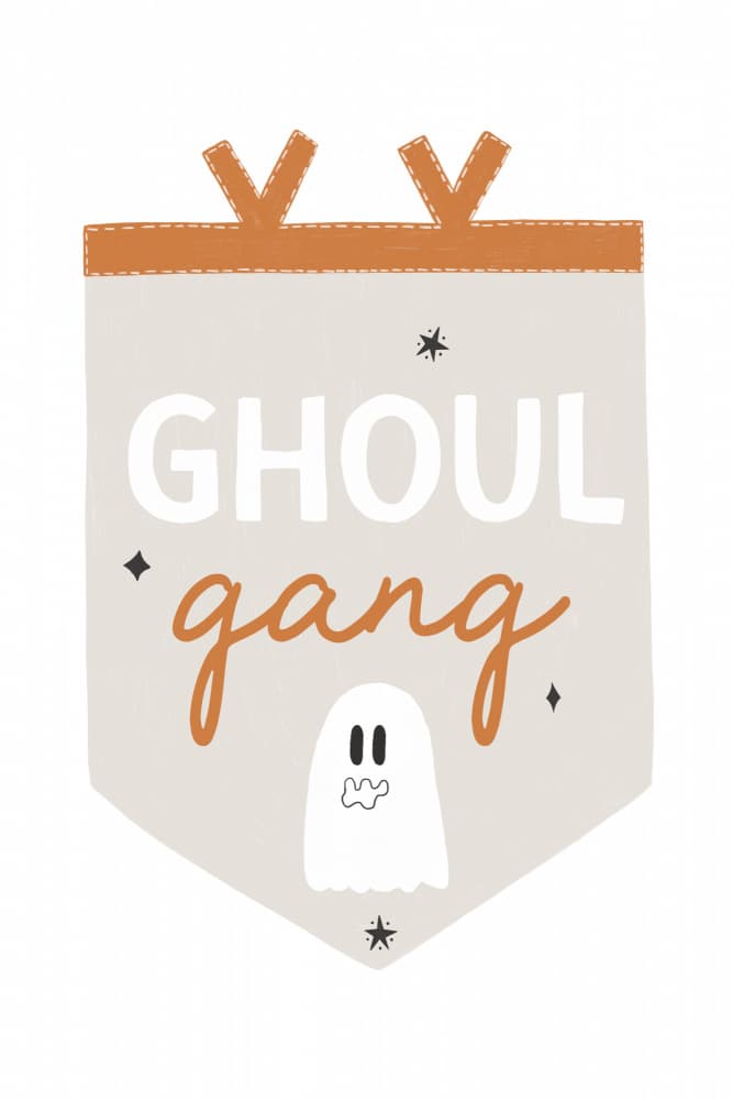 Ghoul Gang Ghost Banner by Menina Lisboa — canvas wall art