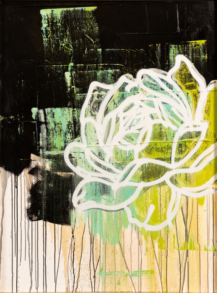 Bold Green Bloom by kent youngstrom — canvas wall art