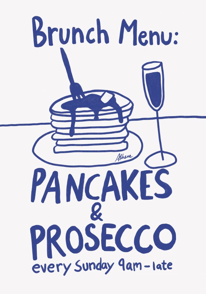 Brunch Menu by Athene Fritsch — canvas wall art