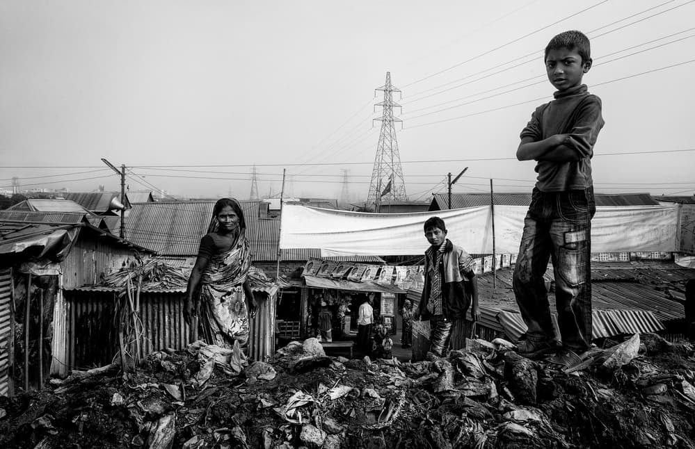 Slum Life Portrait by Joxe Inazio Kuesta Garmendia — canvas wall art