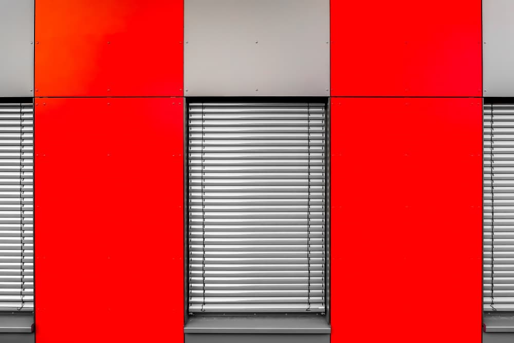 Bold Red Facade by Markus Auerbach — canvas wall art