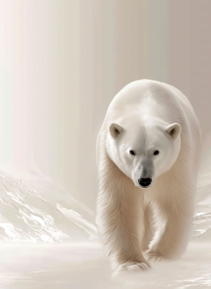 Majestic Polar Bear by Justyna Jaszke — canvas wall art