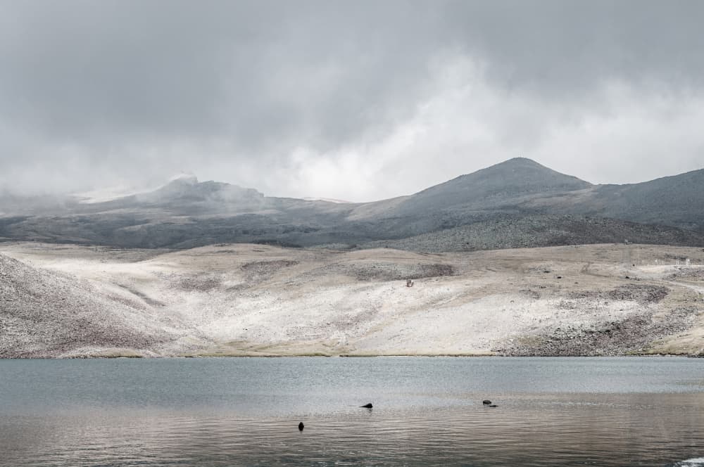 Snowy Mountain Lake by Photolovers — canvas wall art