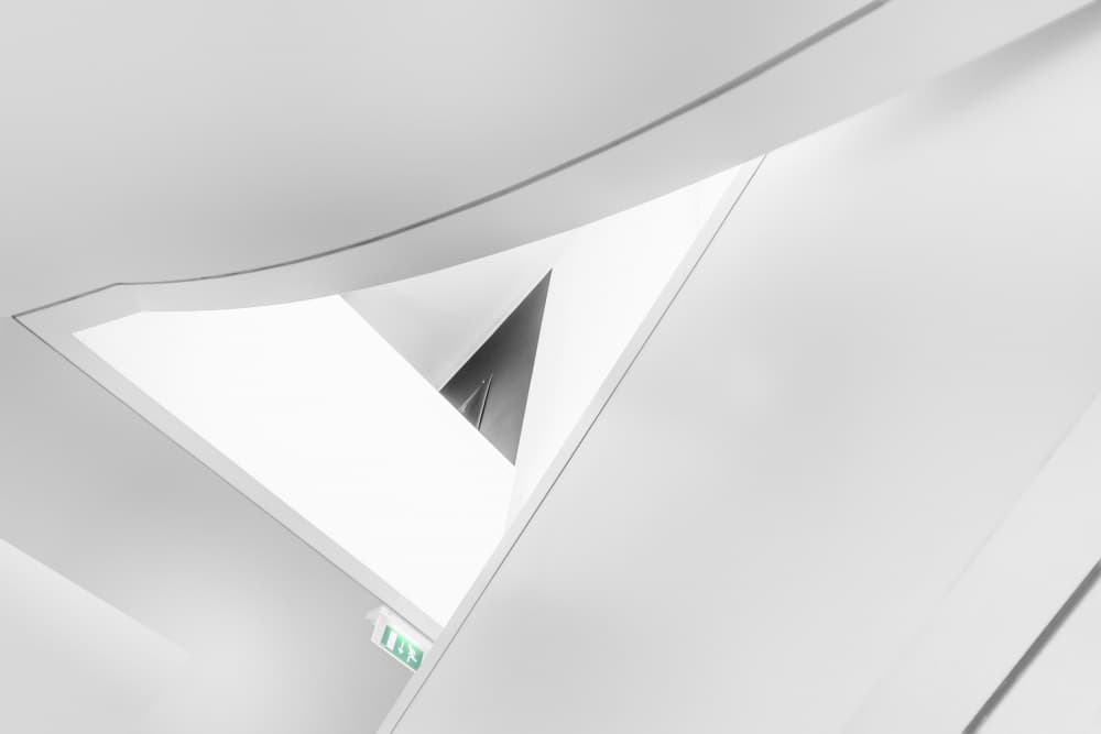 White Geometric Architecture by Greetje van Son — canvas wall art