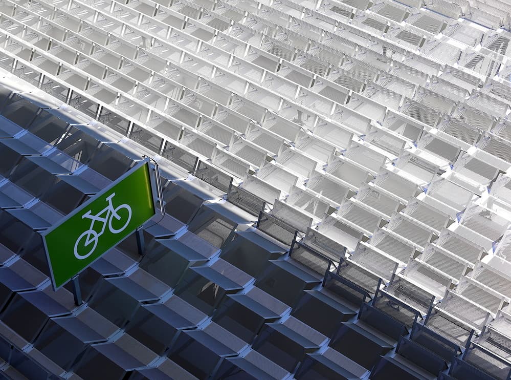 Geometric Bicycle Sign by Robin Wechsler — canvas wall art