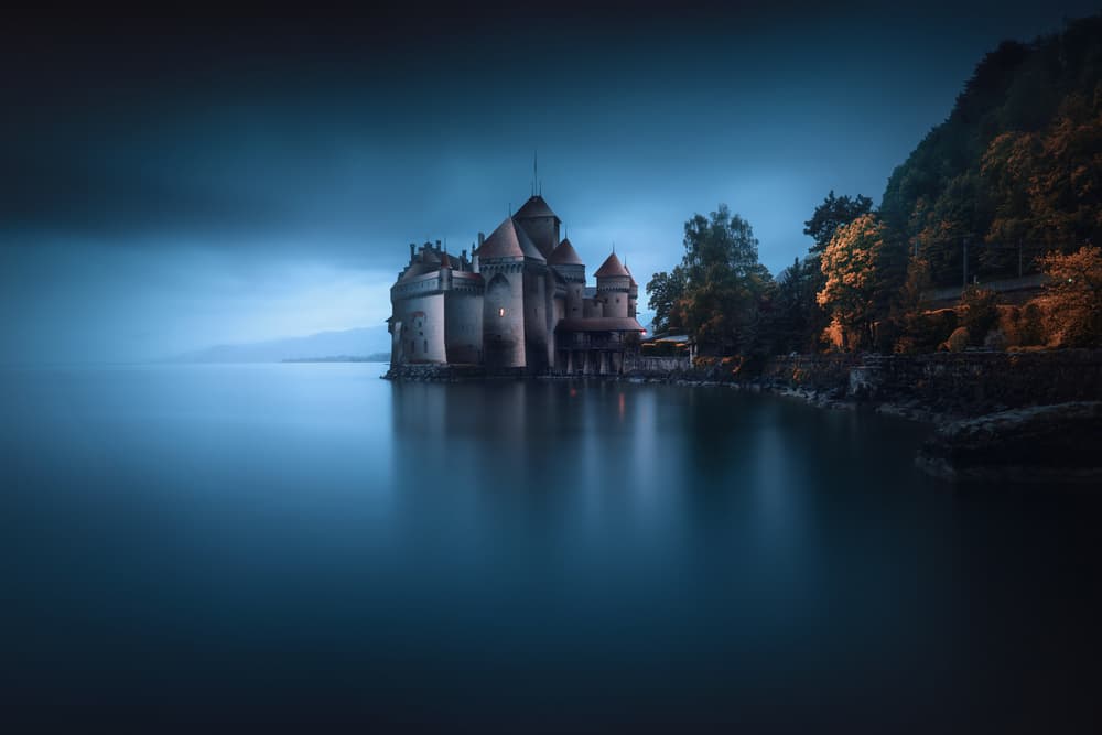 Mysterious Chillon Castle by Juan Pablo de Miguel — canvas wall art