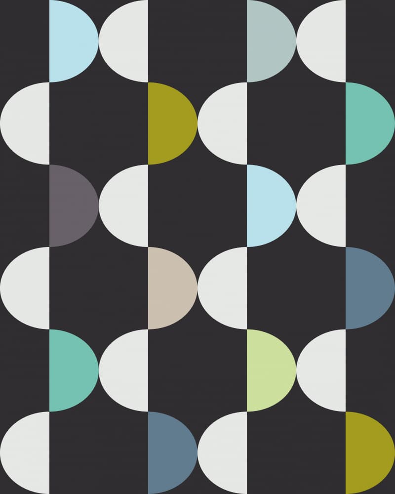 Colorful Interlocking Shapes by Annick — canvas wall art