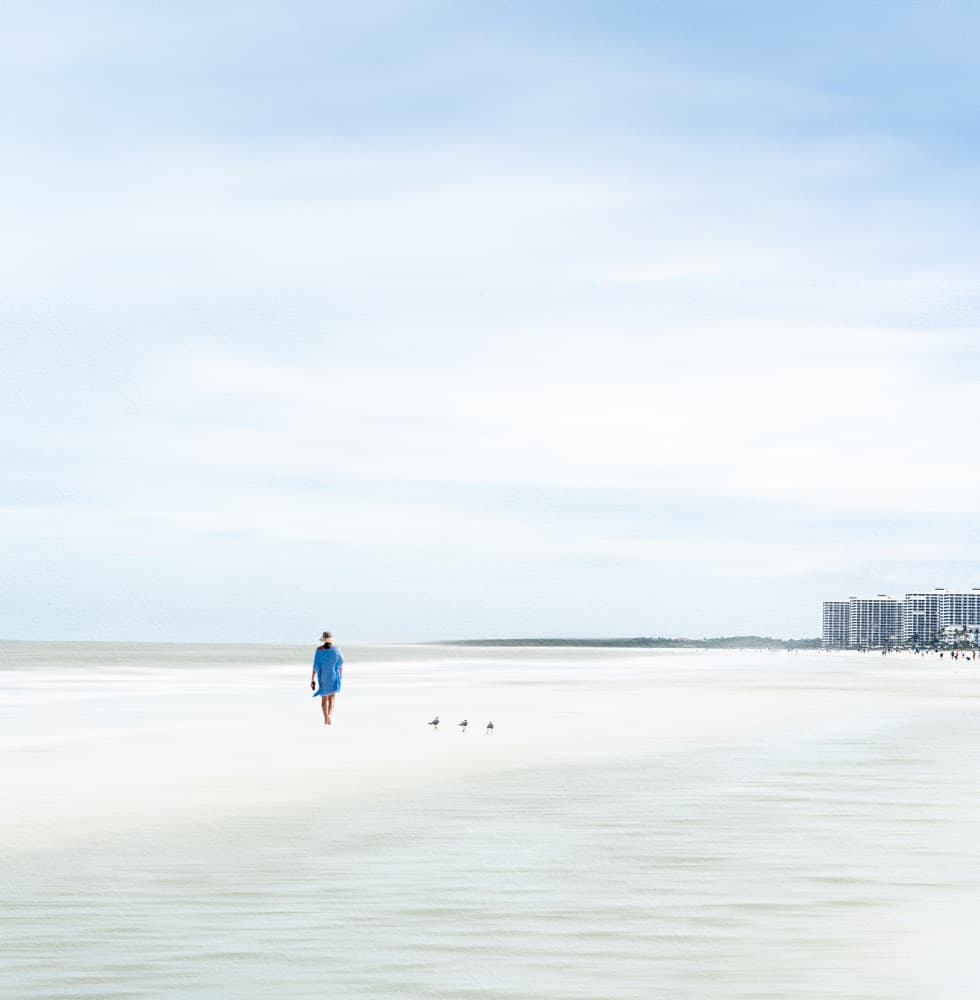 Calm Beach Walk by Cindy Liu — canvas wall art