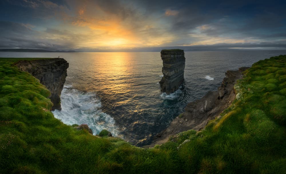 Dramatic Sea Stack Sunset by Tomasz Rojek — canvas wall art