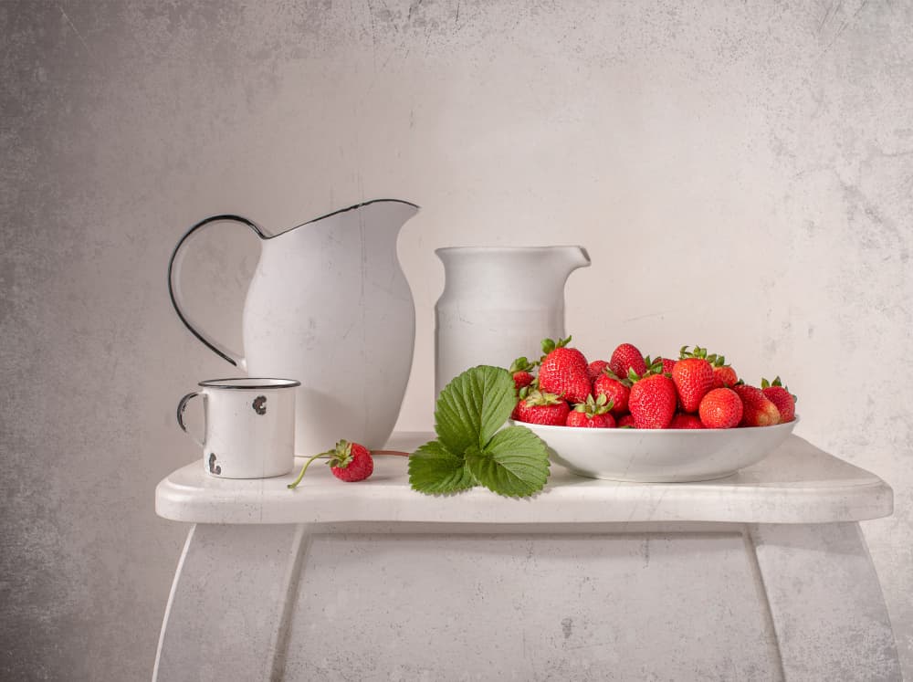Fresh Summer Strawberries by Margareth Perfoncio — canvas wall art