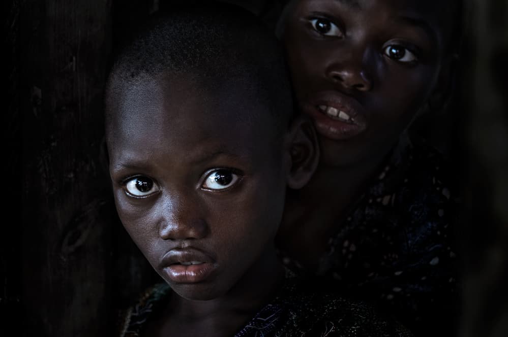 Two Young African Faces by Joxe Inazio Kuesta Garmendia — canvas wall art