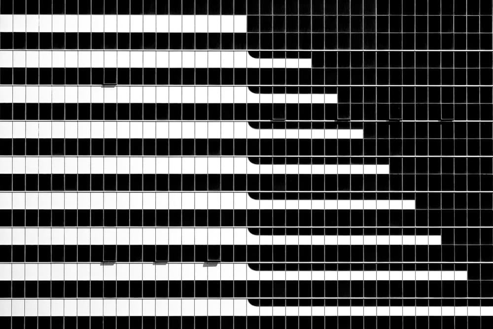 Geometric Grid Illusion by Hans-Wolfgang Hawerkamp — canvas wall art