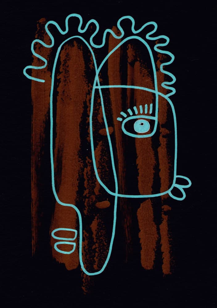 Modern Abstract Portrait by Santhosh ch — canvas wall art