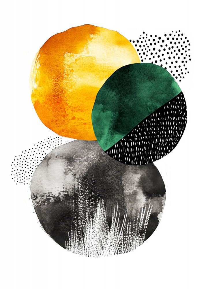Textured Abstract Shapes by Justyna Jaszke — canvas wall art