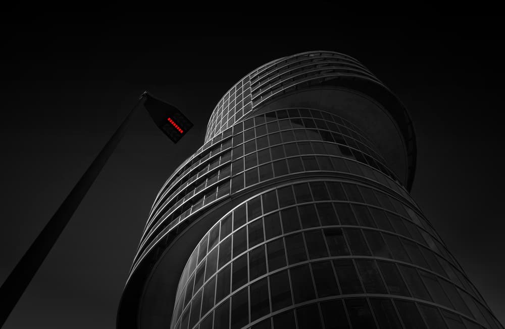 Modern Spiral Red Light by Hans-Wolfgang Hawerkamp — canvas wall art