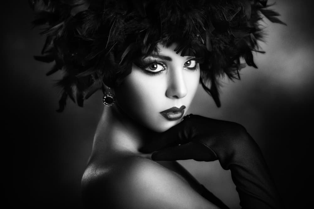 Mysterious Feathered Glamour by Peppe Tambè — canvas wall art