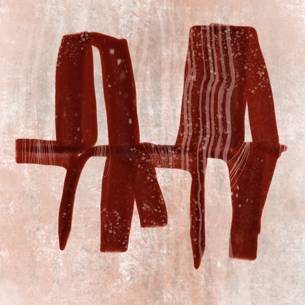 Organic Red Forms by MANSI SAXENA — canvas wall art