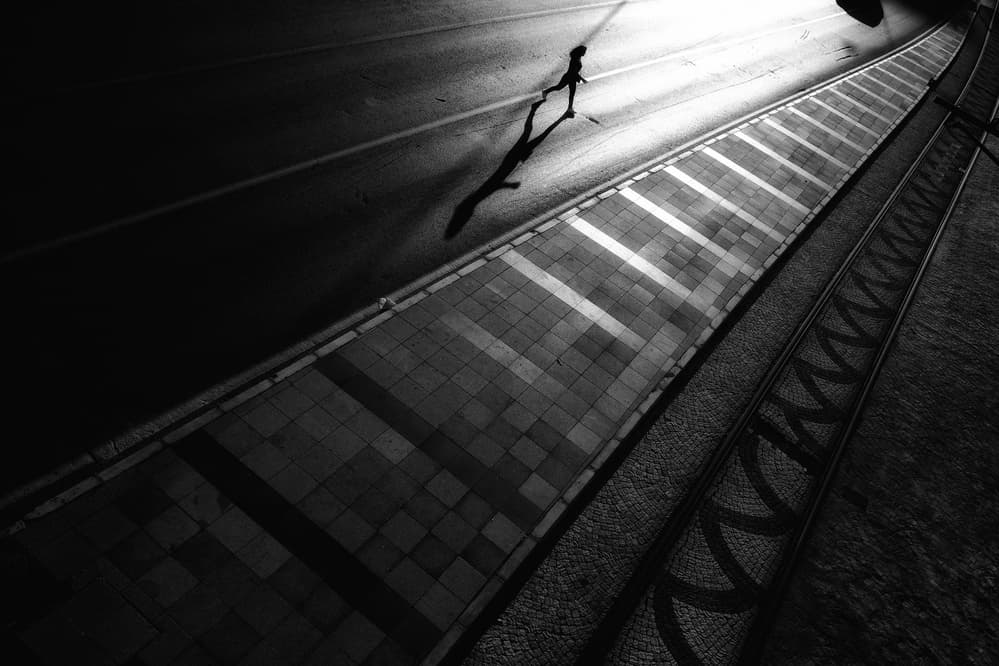 Solitary Night Walk by Ali Ayer — canvas wall art