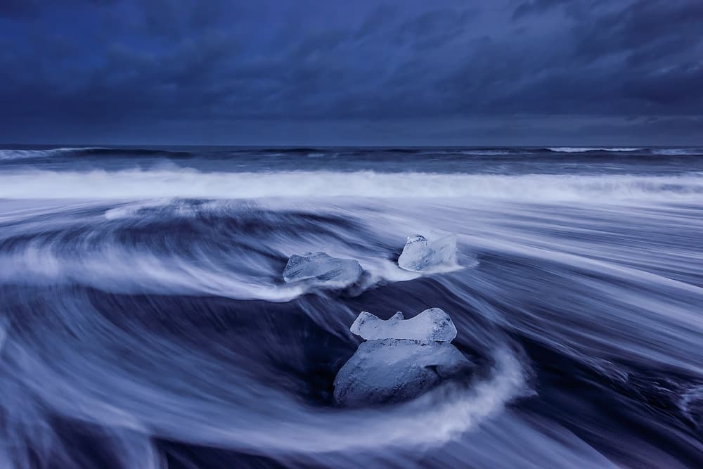 Flowing Ice Beach by Luigi Ruoppolo — canvas wall art