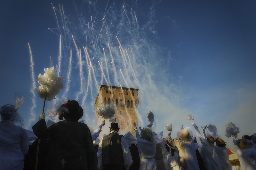 Historic Festival Sky by Roberto Marini — canvas wall art