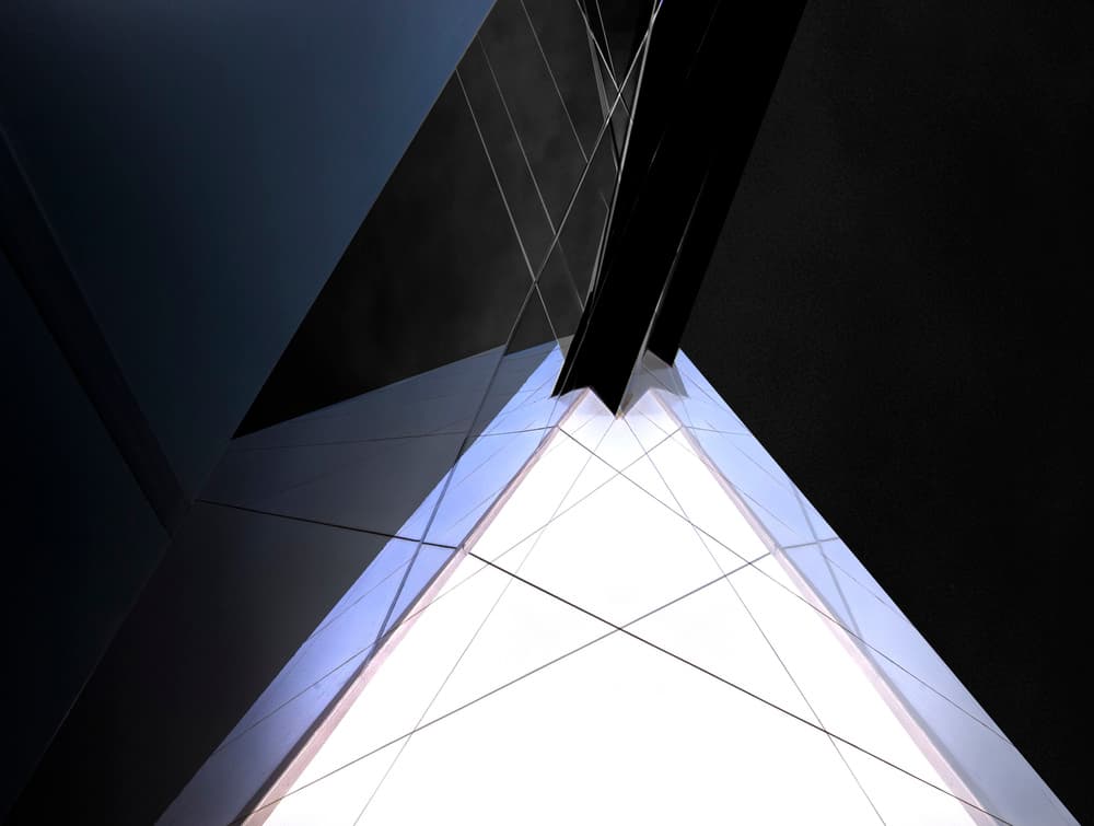 Dark Geometric Architecture by Ibrahim Nabeel — canvas wall art