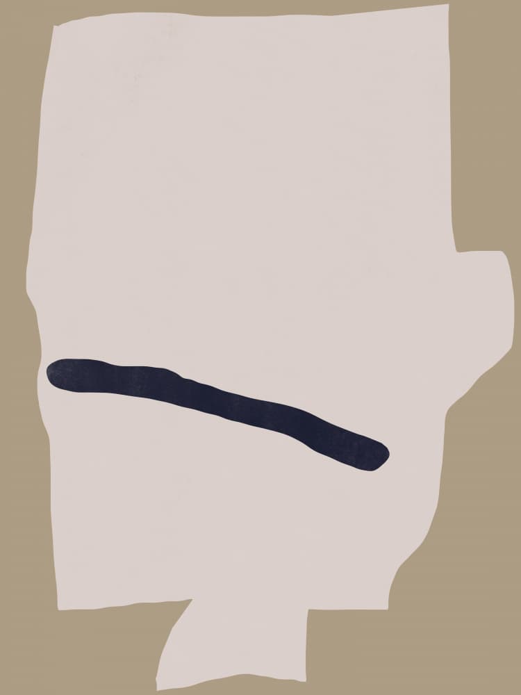 Minimal Blue Stroke by Little Dean — canvas wall art