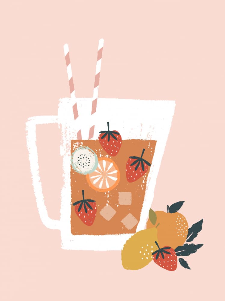 Refreshing Fruit Drink by Aislinn Simmonds — canvas wall art