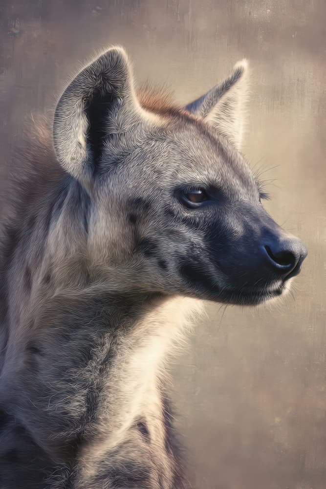 Majestic Spotted Hyena by Rafal Kulik — canvas wall art