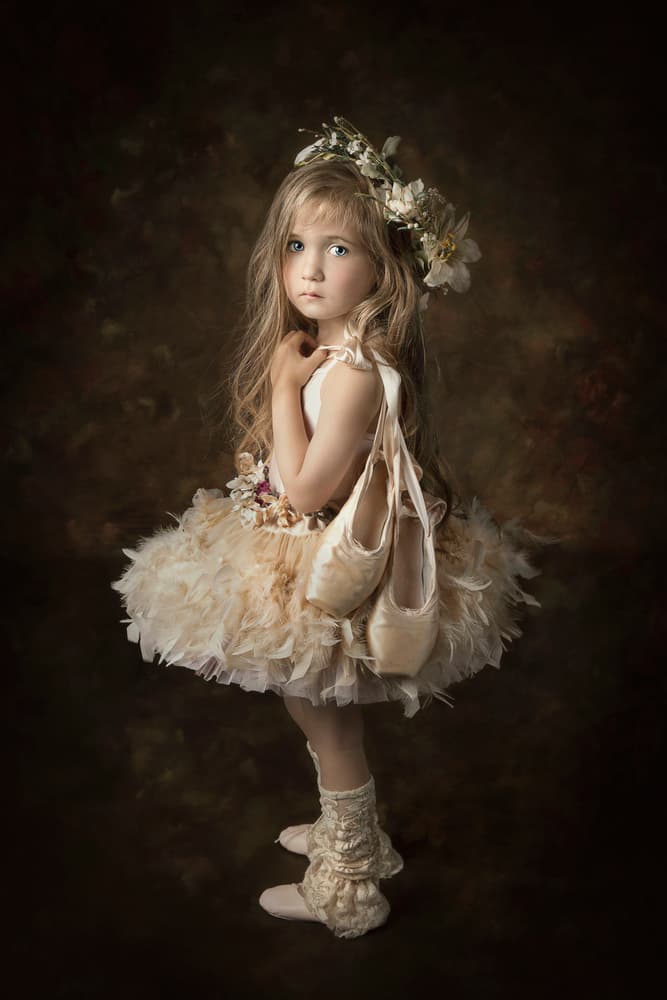 Dreamy Ballerina Girl by Carola Kayen-Mouthaan — canvas wall art