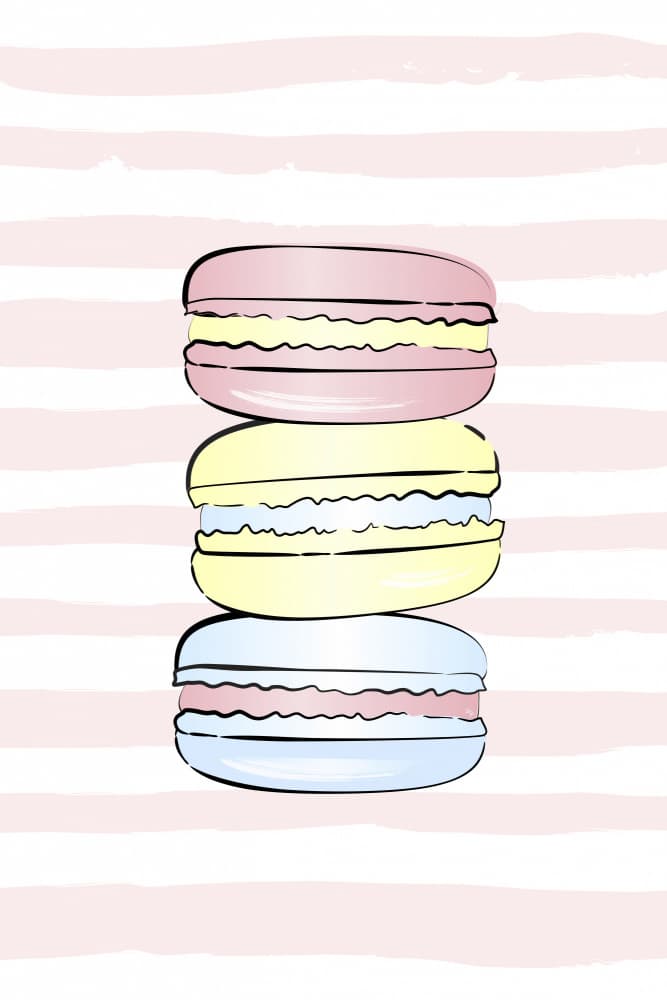 Pastel Macaron Stack by Martina — canvas wall art
