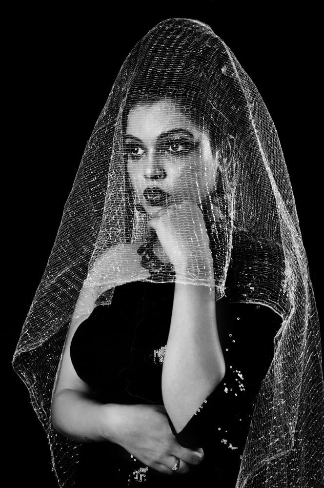 Mysterious Fashion Portrait by Nilendu Banerjee — canvas wall art