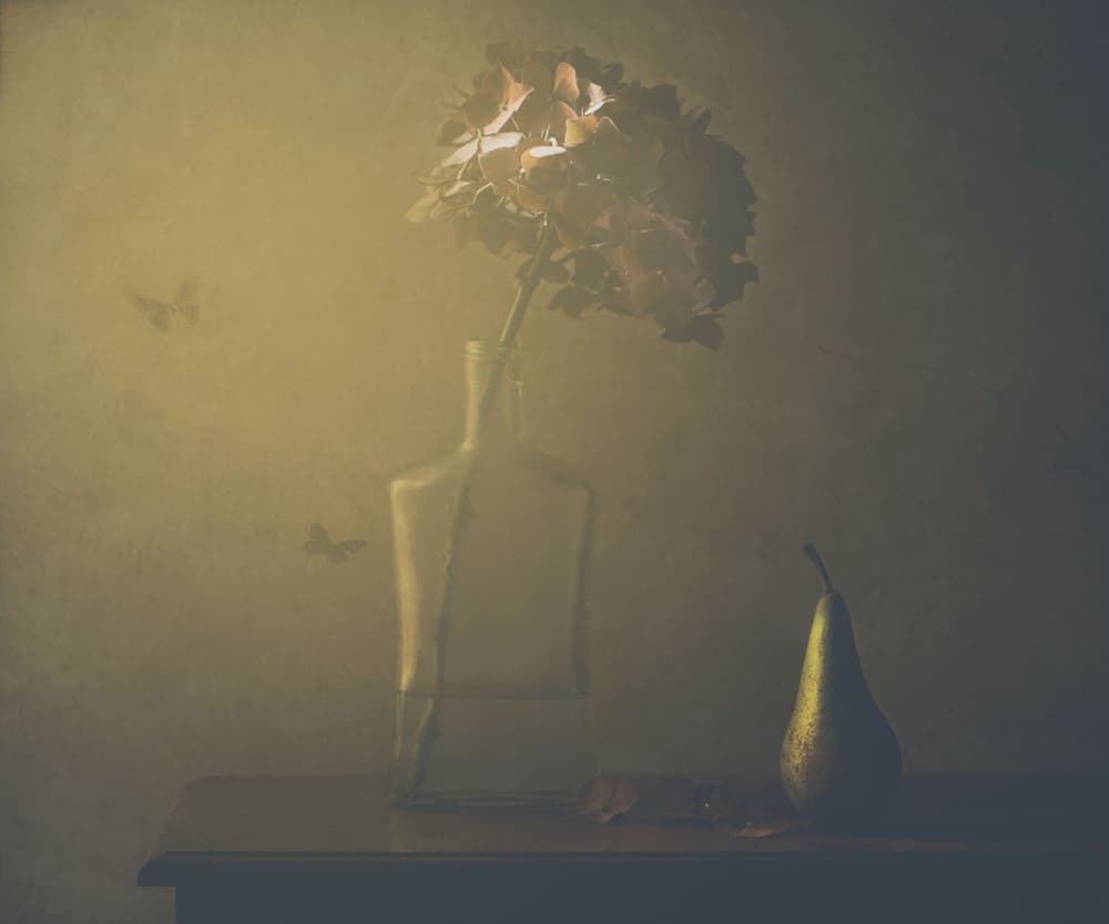 Golden Autumn Still Life by Delphine Devos — canvas wall art