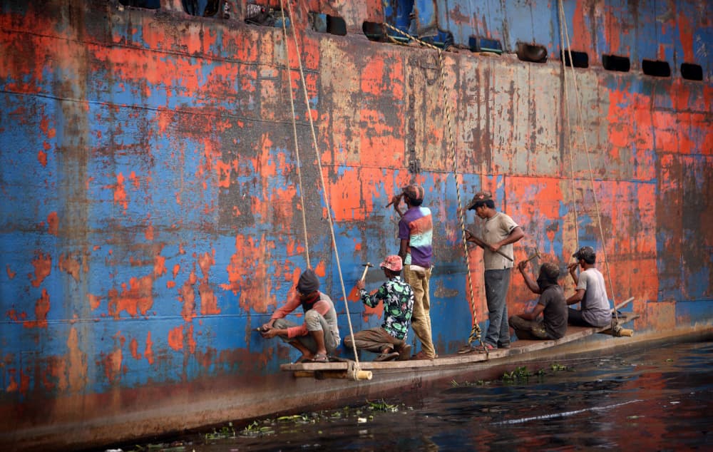 Shipyard Workers by Garik — canvas wall art