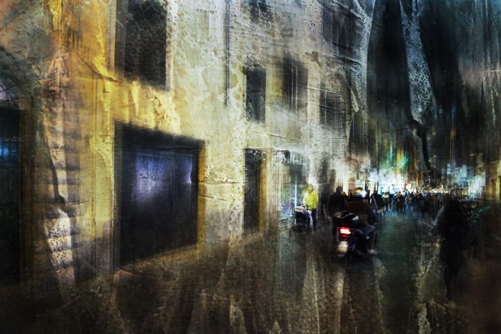Dynamic Urban Glow by Nicodemo Quaglia — canvas wall art
